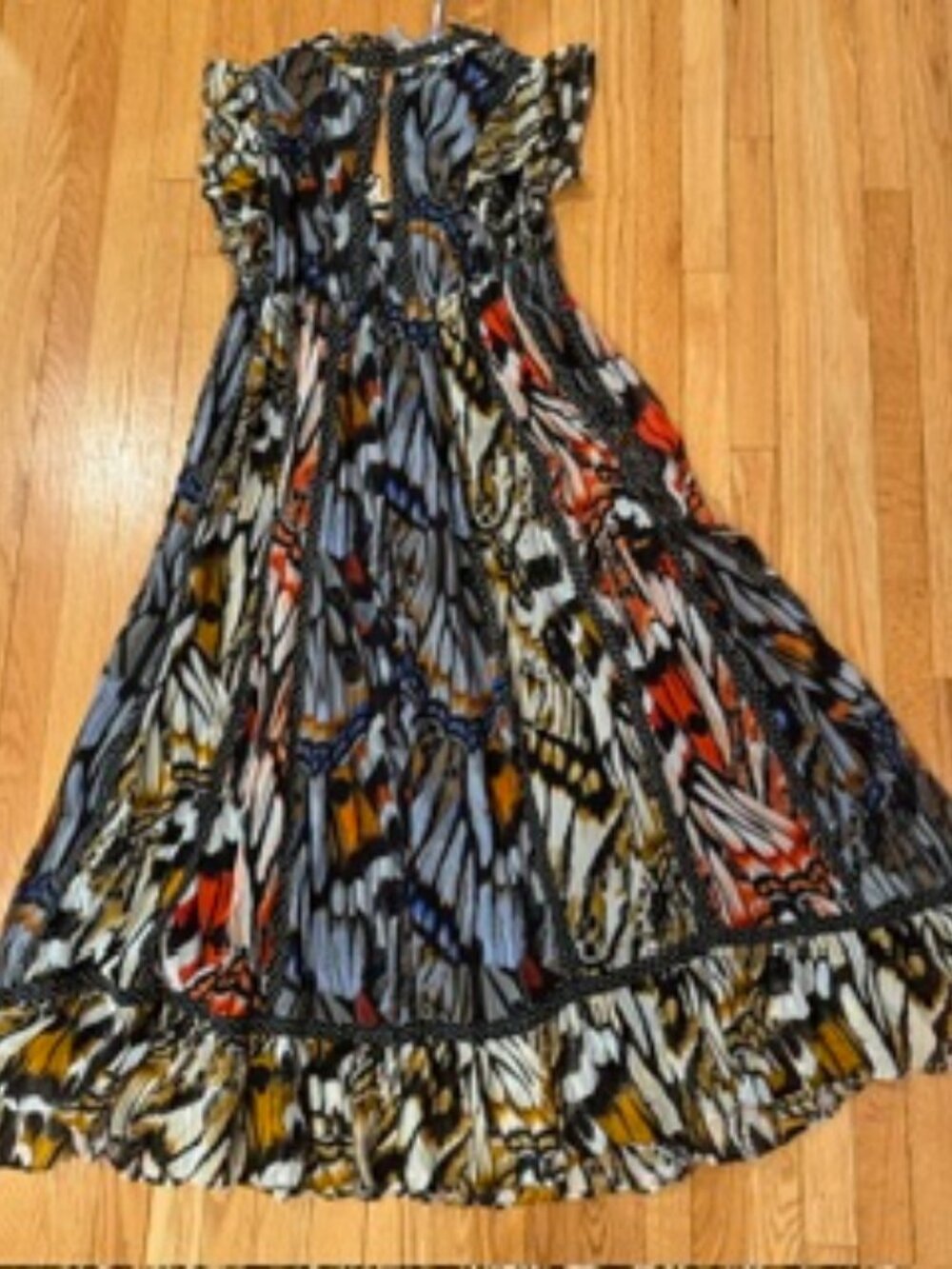 Short sleeve, v-neck midi dress, Maeve, size M - Picture 8 of 9